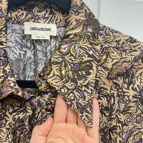 Zadig & Voltaire Pattern Button Down Blouse - Picture 10 of 14